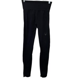 Lucas Hugh Size L Black Technical Knit Athletic Leggings Built in Brief Sculpt